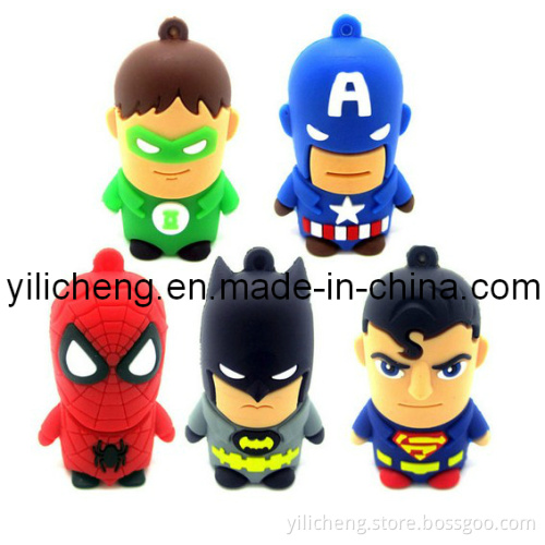 The New Batman Cartoon U Disk Green Lantern Superman Spiderman America Captain Cartoon Doll USB Flash Disk